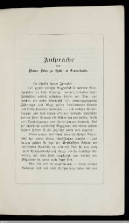 Ansprache