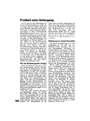 Freiheit oder Untergang