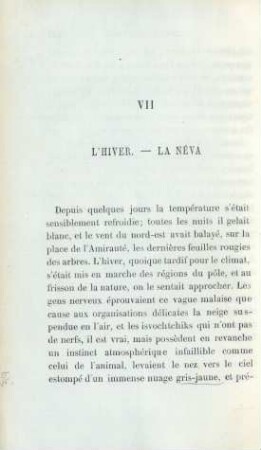 VII. L'hiver. - La Néva