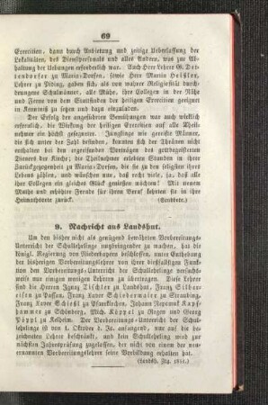 Nachricht aus Landshut