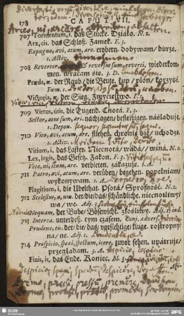 Caput VII. De Virtutibus : Caput VII. Von Tugenden; O Cnotach