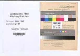 Entnazifizierung Heinrich Pokorra , geb. 17.07.1902 (Lehrer)