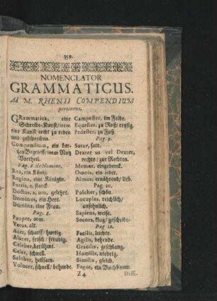 Nomenclator Grammaticus.