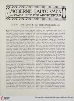 5: Zur Charakteristik des Biedermaierhauses