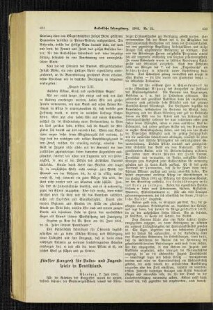 Fünfter Kongreß für Volks- und Jugendspiele in Deutschland