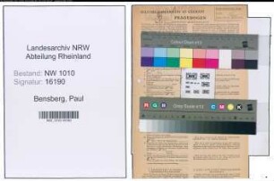 Entnazifizierung Paul Bensberg , geb. 23.10.1909 (Faerber)