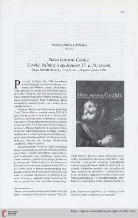 64: Sláva barokní Čechie. Uměni, kultura a společnost 17. a 18. století : Praga, Národní Galerie, 27 kwietnia - 28 października 2001