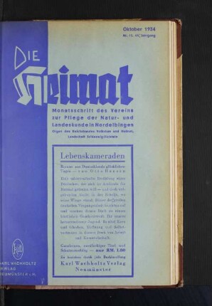 Oktober 1934, Nr. 10, 44. Jahrgang