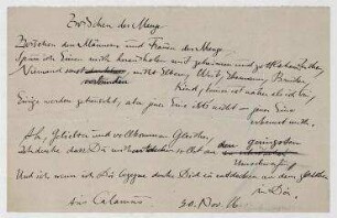 Zwischen der Menge. Aus Calamus. [Berlin]. Übersetzung des Gedichts von Walt Whitman