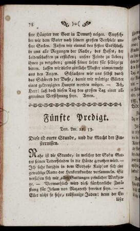 Fünfte Predigt.