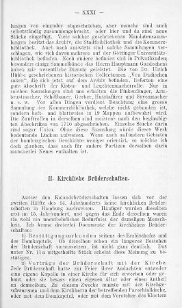 II. Kirchliche Brüderschaften.