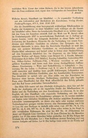 374-377 [Rezension] Bartelt, Wilhelm, Handbuch zur Schulbibel