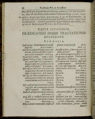Caput Secundum. Prædicatum Hujus Tractationis Enucleans.
