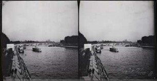 Paris. Weltausstellung 1900. Panoramablick auf die Seine mit dem Pont de la Concorde