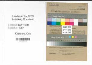 Entnazifizierung Otto Kaulbars , geb. 19.10.1889 ()