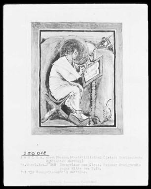 Evangeliar Kaiser Lothars — Der Evangelist Matthäus, Folio 15verso