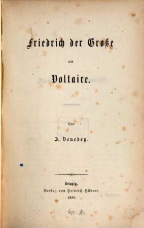 Friedrich der Große und Voltaire