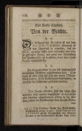 Das fünfte Capittel, Von der Beichte.