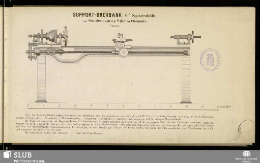 Support-Drehbank 6" Spitzenhöhe : 1/10 n. Gr.