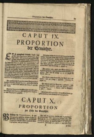 Caput X. Proportion zur Höhe der Gemächer