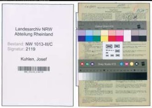 Entnazifizierung Josef Kuhlen , geb. 09.04.1900 (Kaufmann)