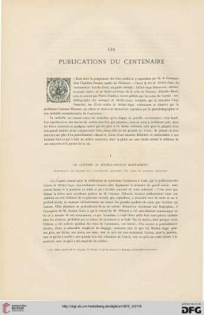 1: Les Publications du centenaire, [1]