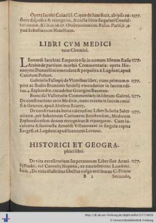 Libri Cvm Medici tum Chemici.