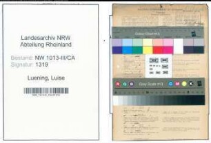 Entnazifizierung Luise Luening , geb. 20.06.1897 ()