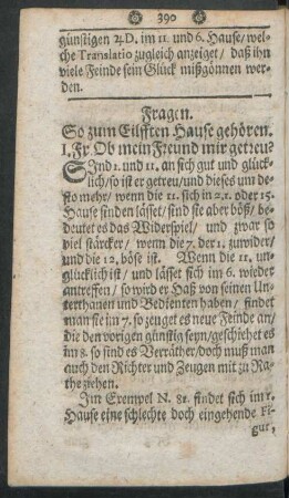 Fragen/ So zum Eilfften Hause gehören