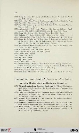 Sammlung von Gold-Münzen u. –Medaillen (Nr. 357 5-117)