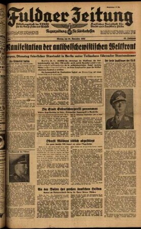 Ausgabe vom Montag, den 24. November 1941.