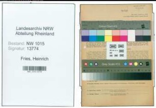 Entnazifizierung Heinrich Fries , geb. 05.11.1916 (Polizeiwachtmeister)
