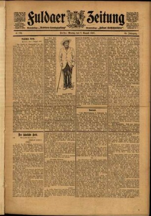Erste Ausgabe vom Montag, den 07. August 1905.