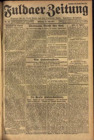 Ausgabe vom Mittwoch, den 22. Juni 1927.