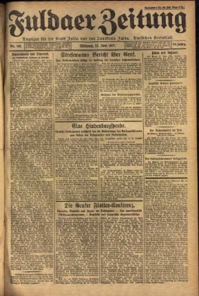 Ausgabe vom Mittwoch, den 22. Juni 1927.