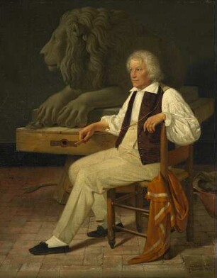 Bertel Thorvaldsen in seinem römischen Atelier