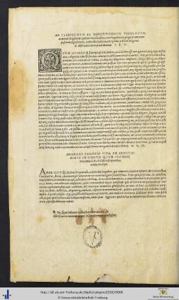 Ad Egidium Viterbiensem Ambrosius Calepinus Bergomas Salutem Plurimum Dicit