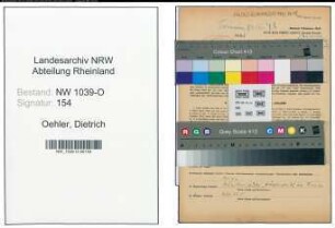 Entnazifizierung Dietrich Oehler , geb. 04.10.1915 (Angestellter)