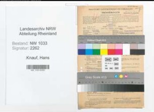 Entnazifizierung Hans Knauf , geb. 07.06.1891 (Beamter)
