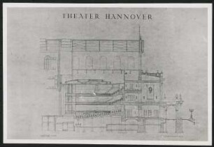 Opernhaus, Hannover Wettbewerb: Längsschnitt Zuschauerraum