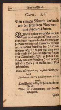 Caput XII. Von einigen Mitteln dardurch wir ...