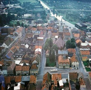 Stadtmitte von Grabow : Blickrichtung Südwesten zur Elde