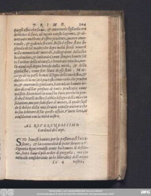 Al Reverendissimo Cardinal di Carpi.