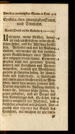 Epistel a. ein u. zwanzigsten Sonnt. nach Trinitatis
