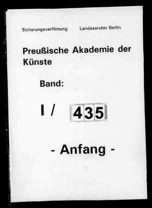 Presseausschnitte: Preußische Akademie der Künste