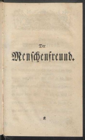 Der Menschenfreund