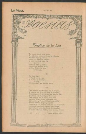 Poesías : Triptico de la luz