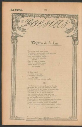 Poesías : Triptico de la luz