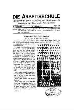 Schule und Seidenraupenzucht