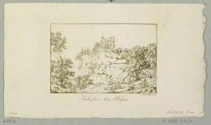 Die Burg Hohnstein in der Sächsischen Schweiz von Osten